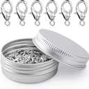 100PCS Lobster Clasps, Metal Alloy Small Lobster Claw Clasps, Weico Lobster Clip for Handmade Necklace, Bracelet Jewelry Making Accessories Fastener Hook(12mmx6mm, Nickel)