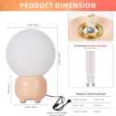 Arturesthome Small Boho Table Lamp for Living Room,Bedroom Side/End Table Side Table LED Lamp Shade for Reading Study Pink