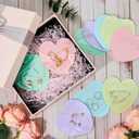 300 Pcs Heart Shaped Jewelry Bags 3.9 x 3.9 Inch Jewelry Packaging for Small Business Zip with Top Lock Baggies Cute Packaging Supplies for Necklace Earring Bracelets Sample(Mixed Color,Heart Shaped)