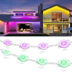 Fussion  Permanent Outdoor Lights for House, 2025 Smart RGB LED Outside Lights with APP Remote Control, IP67 Waterproof Eternity Eaves Lighting for Christmas, Halloween, Holiday, Party, Daily