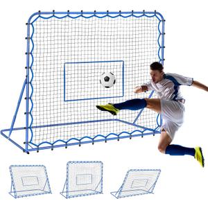 Soccer Rebounder Net, Quick-Switch Angle Soccer Training for Control, Passing Practice, Easy Setup Soccer Goal Rebounder Gifts Aids & Equipment for Kids,Teens & Adults (6FTx5FT)