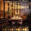 VIPAR Outdoor String Lights 30FT LED Patio Lights Waterproof with 13+1 Shatterproof ST38 Edison Bulbs, Connectable Outside Hanging Light for Porch, Garden, Backyard, Deck, Balcony, Decor, 2700K