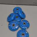 BENLIUDH Inline Skate Wheels With Bearings, 3 Inch Roller Blade 76mm Outdoor and Indoor Clear Wheels for Office Chairs, Luggage (7 Pack, Blue)