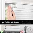 Lazblinds Upgraded Top Down Bottom Up (TDBU) Honeycomb Blinds, No Drill No Tools Easy Install Cordless Cellular Shades for Windows 29" W x 48" H, White - Blackout