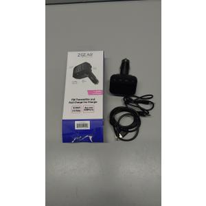 ZGear FM Transmitter and Fast Charging Car Charger 12 watt 2.4 amp Aux & USBport