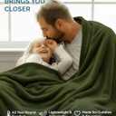 Casa Platino Fleece Throw Blankets – 300 GSM Olive Green – Soft Cozy Warm Winter Throws, Fuzzy Plush Elegant for Kids, Men & Women - Ideal for Couch, Sofa, Chair or Bed - 50x60 Inch