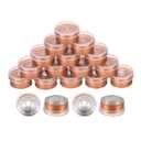 uxcell 13mm Flip Off Caps, 200PCS Burr-Free Flip Off Top Caps Seals Flip Off Aluminum Plastic Vial Flip Off Seals Caps Cover for Glass Vial Freeze-Dried Bottles, Clear/Matte Gold