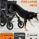 Zoosky Medium Dog Stroller for Large Dogs, pet Stroller for Medium Dogs Up to 66lbs, All-Terrain with Adjustable Handle & Canopy, Sun Shades, Storage Organizer, Waterproof Oxford Fiber