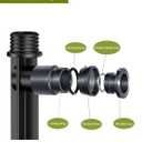 35Pcs Push-to-Fit Drip Irrigation Emitters for 1/4" Irrigation Tubing,360 Degree Adjustable Water Flow Emitters Irrigation Drippers for Garden Watering System