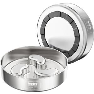 Slow Feeder Dog Bowl, 1Cups Stainless Steel Maze Bowl for Small Breeds, Non-Slip Base, Double Wall Food Grade Metal Dog Dish to Slow Eating (Grey)