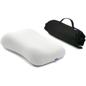 Cushion Lab Travel Deep Sleep Pillow Compact Memory Foam Neck Pillow for Sleeping, Portable Pillow for Hotels, Camping, Side & Back Sleepers, On-The-Go Black
