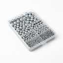 Assorted Silver-Color Beads for Crafts & DIY Projects – Organizer Case