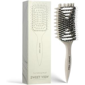 SWEET VIEW Curly Defining Brush, Tangle-Free Defined Curls, EdgeLift, Volume, Enhancing Waves, Set of 2