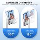 SYNCWIRE 55" Selfie Stick Tripod for iPhone, 3 in 1 Extendable Phone Selfie Stick with Remote, Aluminum Travel Tripod for iPhone 17/16/15/14/13/12 Series and More Smartphones (White)