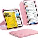 ESR for iPad Air 11 Inch Case M4/M3/M2 (2026/2025/2024), iPad Air 5th/4th Gen Case (2022/2020), Vertical Stand Cover, Multi Stand Angles, Ultra-Stable Cover with Pencil Holder, Flip Series, Pink