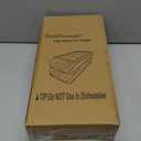 RoskDeewat Egg Holder for Fridge, Automatic Rolling Egg Container for Refrigerator, Stackable Fridge Organizers and Storage with Lid, Clear Plastic Egg Dispenser & Tray (2 Tier)