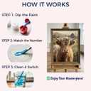 CT SUN Paint by Numbers for Adults - Rustic Farmhouse & Country Home Decor - DIY Painting Kits on Canvas - Highland Cow, Vintage Barn, Tractor & Scenery - Relaxing Hobby - 16"x20" (Highland Cow)