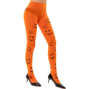 MANZI Halloween Tights Women Colored Spider Bat Skull Pattern Stockings Adults High Waist Pantyhose, One Size