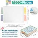 Playboda 1500 Pieces Rotating Plastic Puzzle Board with Drawers and Cover, 35"x27" Portable Spinning Jigsaw Puzzle Table for Adults, Upgraded Lazy Susan, Ideal Gift for Mum