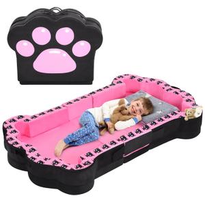 Portable Toddler Floor Bed,Foldable Toddler Travel Bed with Washable Cover for Kids,Soft and Safe