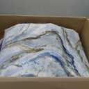 Modern Washable Rug for Living Room: Abstract 9x12 Area Rugs for Bedroom Low Pile Non Slip - Stain Resistant Carpet for Dining Room Indoor - Blue Gold (9' x 12' (Rectangular), Blue and Gold)