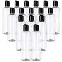 Zubebe 36 Pcs Plastic Travel Bottles with Disc Top Flip Cap Empty Refillable Squeeze Travel Containers for Shampoo Lotions Cream Toiletries Liquid Body Soap (Clear, 8 oz)