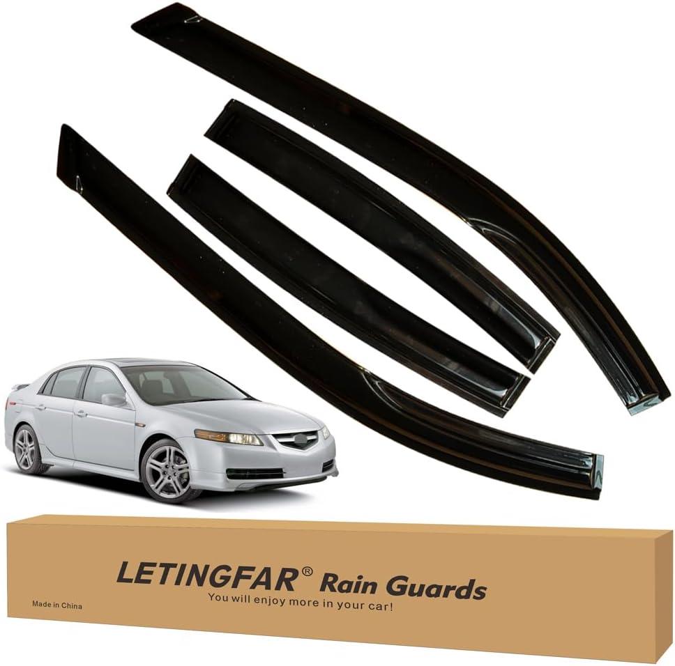 Window Visors Rain Guards for Acura TL 2004 2005 2006 2007 2008 Accessories, Wind Deflectors Vent Shades for Acura TL