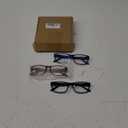 Many Kind of Reading Glasses for Men Women Spring Hinge Readers Clear Lens Computer Eyelgasses (S22: 2 Black 2 Purple)