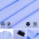 Men's Short Sleeve Button Down Shirt Cuban Collar Anti-Wrinkle Shirt Casual Summer Beach Shirt (M)