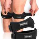FORTHIQ Knee Brace - Patella Band 2-Pack for Knee, Support, Breathable, Adjustable, and Lightweight, Sport-Compatible, Black