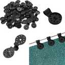 MVVM 200 Pcs Shade Cloth Clips, Awning Fabric Retaining Clip, Reusable for Garden, Patio Awnings & Greenhouse Fabric(Black)