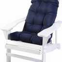 Enipate Weather Resistant Adirondack Chair Cushions High Back Indoor Outdoor Patio Tufted Lounge Cushion Seat Pads, Dark Blue