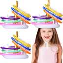 RoundFunny Unicorn Party Games with 1 Unicorn and 6 Heart Rings Inflatable Ring Toss Game Set Multicolor Toss for Party Outdoor Game Favors Birthday 1 Set