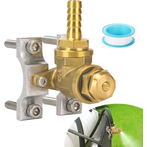 JISHAHS Boomless Sprayer Nozzle - Brass Spot Sprayer Nozzle for ATV - 31' Coverage - Adjustable Nozzle Opening - Mounts on Metal Extension Arm, Basket or UTV Tailgate
