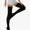 Medical Compression Thigh High Anti Embolism Stockings 15-20mmHg, for Edema, Varicose Veins, Swelling with Inspection Hole, Women & Men 11