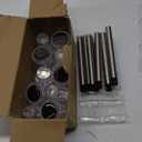 DenicMic Solar Lights Outdoor 10 Pack Waterproof 6000K Cold White LED Stainless Steel Stake for Pathway Yard Garden Driveway Solar Powered Outside Christmas Decor