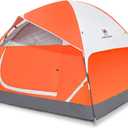 CAMEL CROWN Tents for Camping Camping Dome Tent, Waterproof,Spacious, Lightweight Portable Backpacking Tent for Outdoor Camping/Hiking, 4 Person Orange 