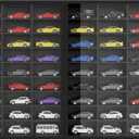 Model Car Display Case 24 x 17 in, Holds 54 Fits 1/64 Scale Toy car Storage Organizer,Wall-Mounted Toy Shelf Display Storage, Collapsible Wooden Box with 2 Acrylic Cover Plates (Only Box)