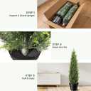 Artificial Cedar Topiary Trees 3FT 2 Set Outdoor Indoor Faux Cypress Plants