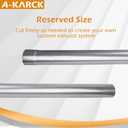 A-KARCK Straight Exhaust Pipe 4" OD, Mild Steel 30" Long Mandrel Exhaust Tube, Custom Your Own Exhaust System
