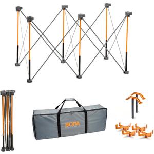 Bora Centipede 2 ft. L x 4 ft. W x 2.5 ft. H Folding Work Table Steel 1500 lb. capacity Gray/Yellow