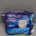 FAMPAL Vital Guard Adult Incontinence Underwear, Maximum Absorbency, Odor Control, Leak Protection, Overnight, Disposable, Unisex, Medium, 12 Count