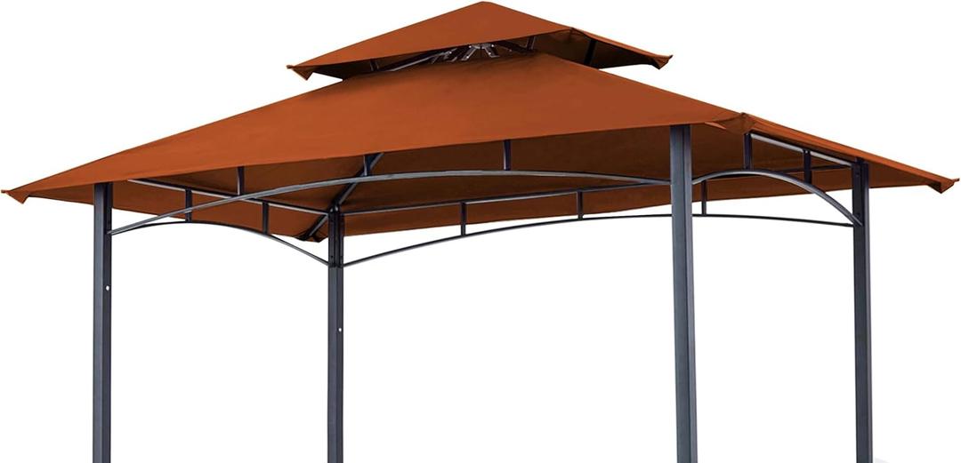 SCOCANOPY Replacement Canopy Grill BBQ Gazebo Roof Top, for Gazebo Model L-GG001PST-F,Rust Red