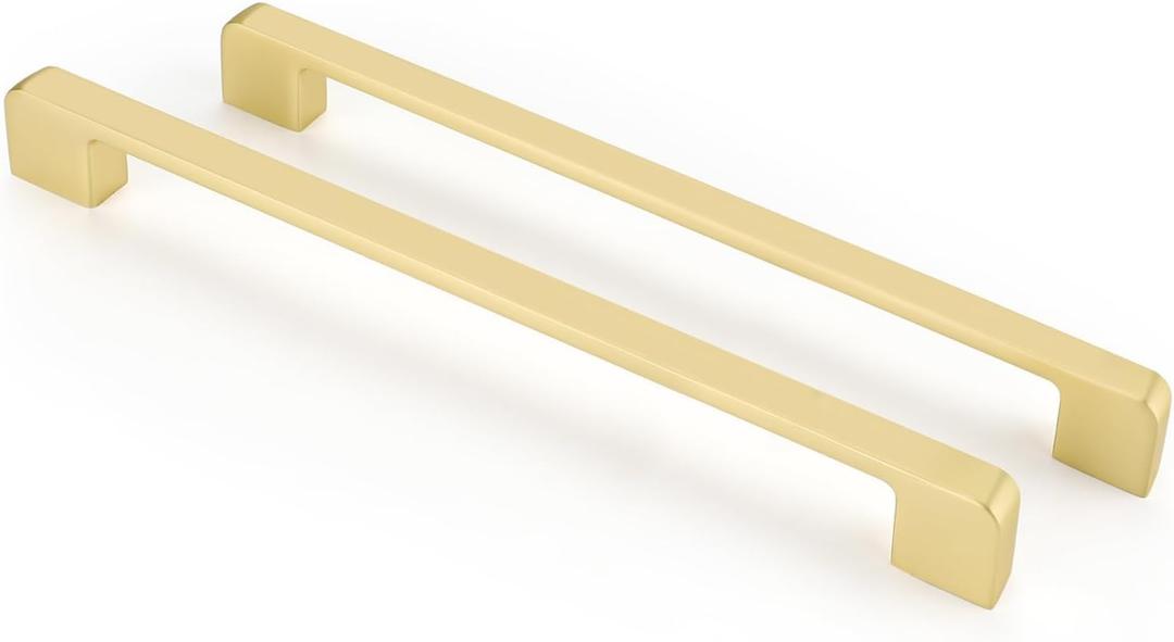 10 Pack 8-4/5 Inch Gold Cabinet Pulls Brushed Gold Cabinet Handles Kitchen Cabinet Handles Brass Dresser Drawer Pulls Kitchen Cabinet Hardware