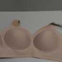 LetsJoli Bras for Women Supportive Wireless Push Up Bra Full Coverage No Underwire Seamless Plus Size for Older Women (Large, Dusty Rose)