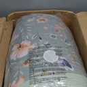 Luxudecor King Floral Comforter Set 7 Pieces,Sage Green Floral Comforter with Sheet Set,Flowers Leaves Pattern Bed in a Bag,Soft Microfiber Bed Set 104"x90"