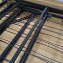 Amazon Basics Bed Frame with Storage, Foldable Metal Platform, Sturdy Steel, No Box Spring Needed, 18 Inches High, Tool-Free Setup, Queen Size, Black