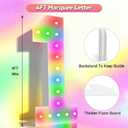 4FT Marquee Light Up Numbers, 34 Colors Changing Marquee Numbers with Remote,Water Bag, 4FT Light Up Numbers for 25th Birthday Party Decorations Backdrop Anniversary Decor, Large Number 25