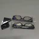 Gaoye +1.5 2-Pack of Reading Glasses for Women - Blue-Light Filter, UV Protection - Readers with Rectangle Frames