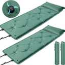 2 Pack Self Inflating Sleeping Pads with Pillow, Ultralight Camping Mat,connectable Portable Pad,lightweight Inflatable Mattress Pad, Insulated Foam Sleep Mat for Backpacking, Tent, Hammock